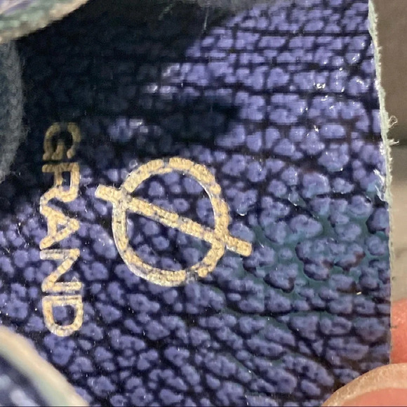 COLE HAAN Sz 10.5 B Zero Grand Blue Patent Leather Lace Up Shoes - Picture 7 of 10